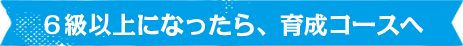 ６級以上になったら、育成コースへ